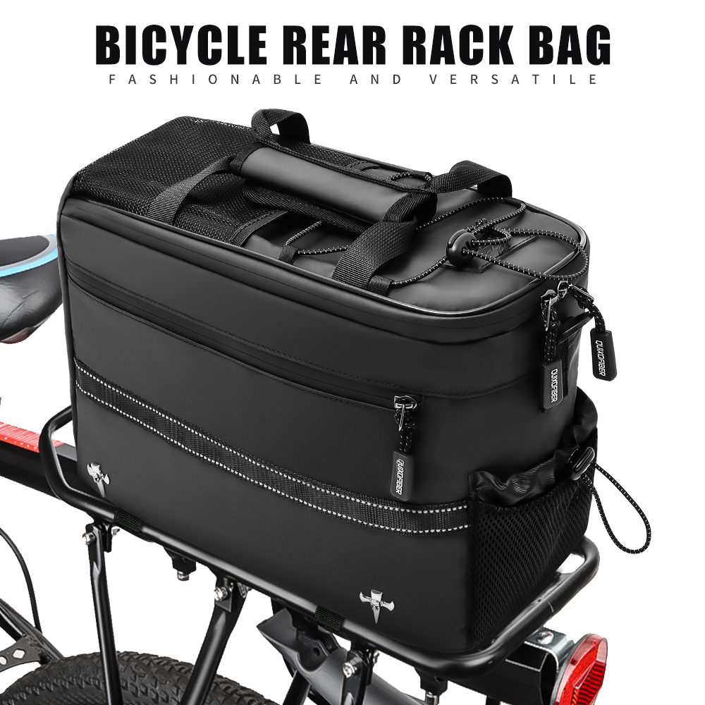 Cycling Commute Distance - Bicycle Rear Rack Bag Waterproof Large