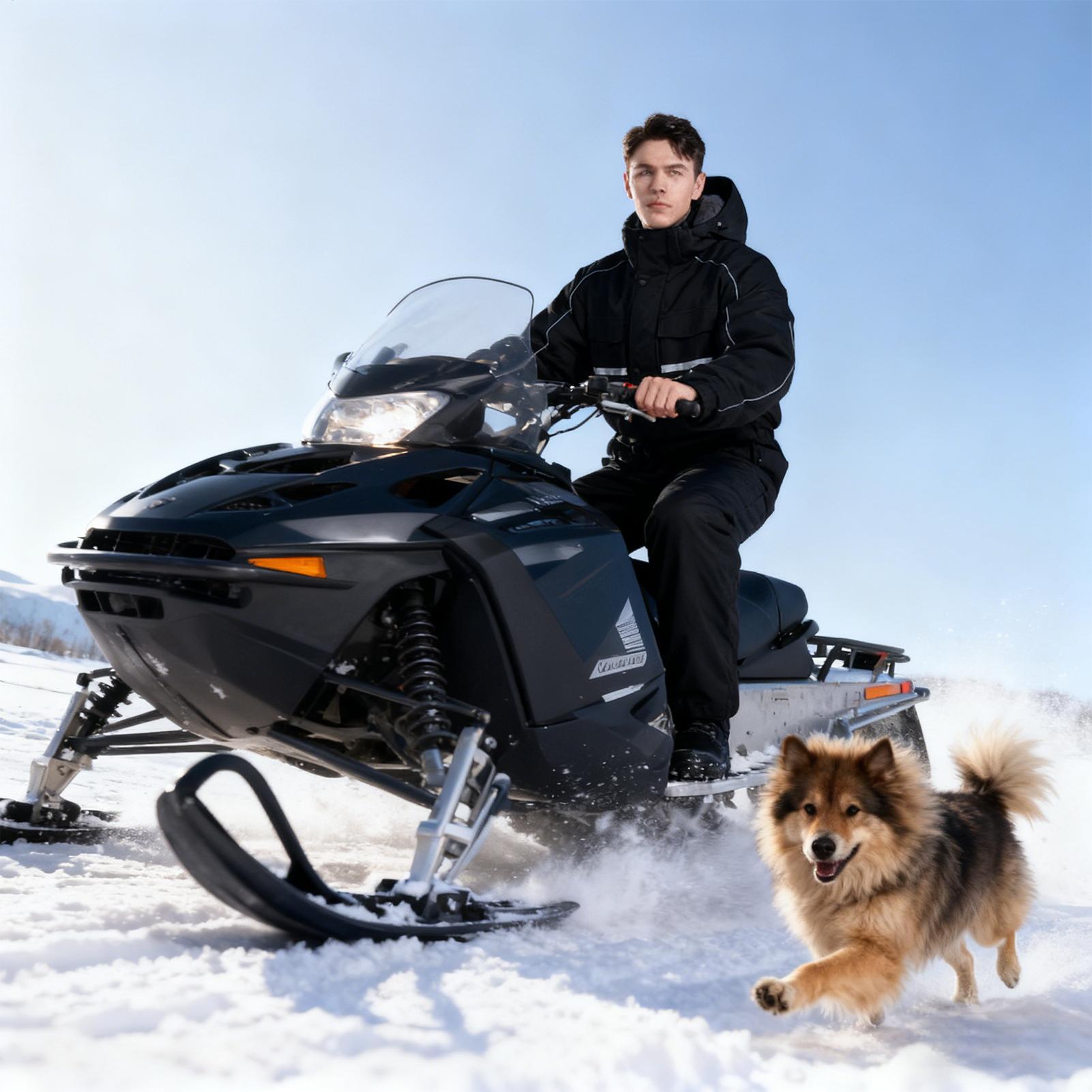 Cycling Commute Clothes - Motorcycle Winter Jacket 4-Pockets Warm Clothes