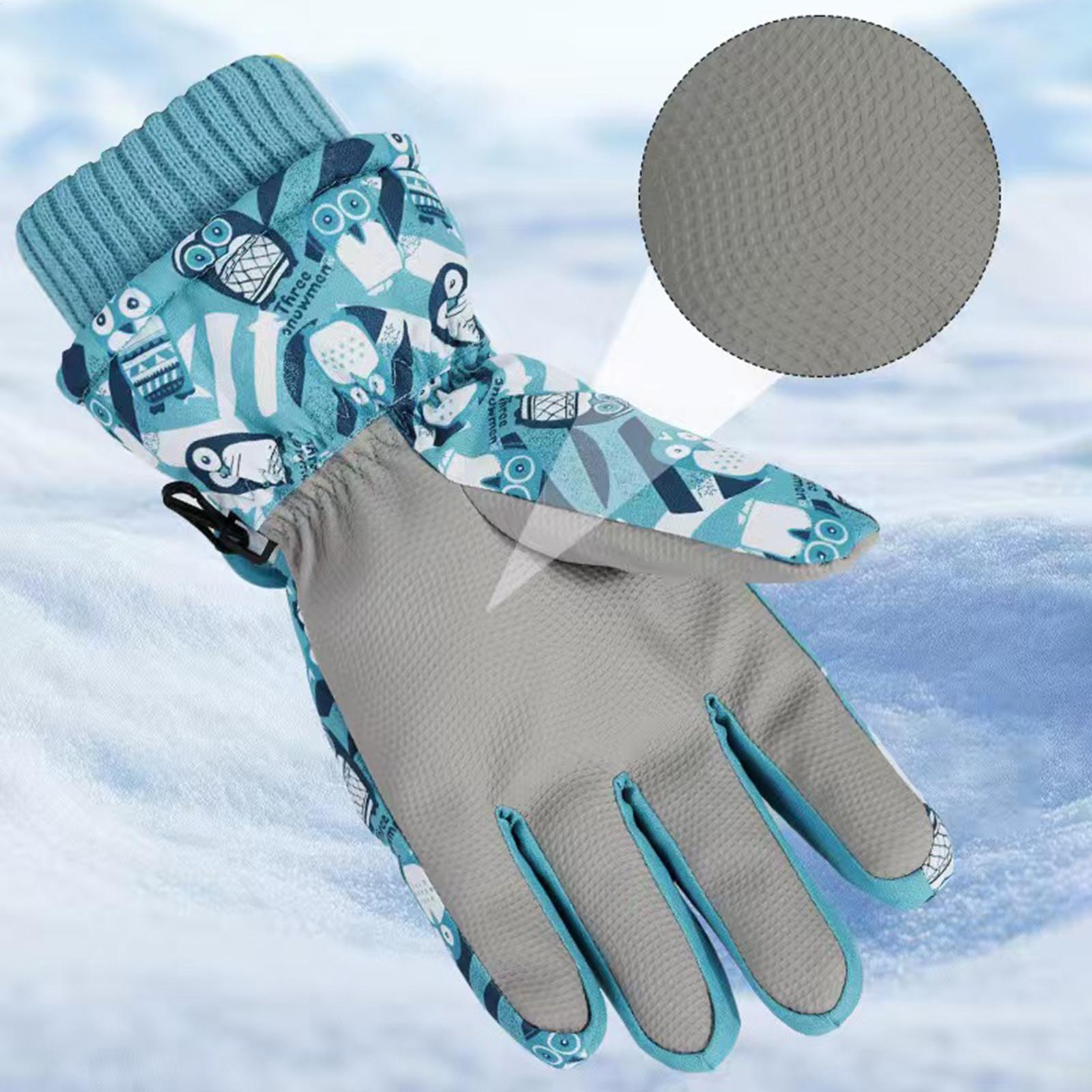 Winter Cycling Commute - Kids Waterproof Gloves Insulated Kids Children