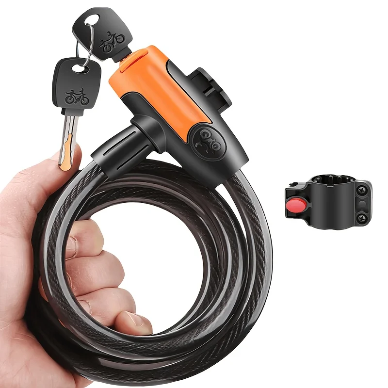 Cable Lock Flexible - 1SET Anti-Cut PVC Coated Keyed Steel