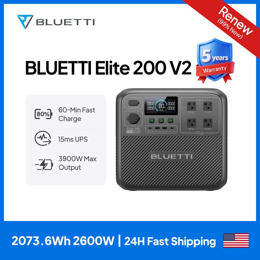 Usb Charger Dynamo - 【Renew】BLUETTI Elite 200 V2 Portable Power