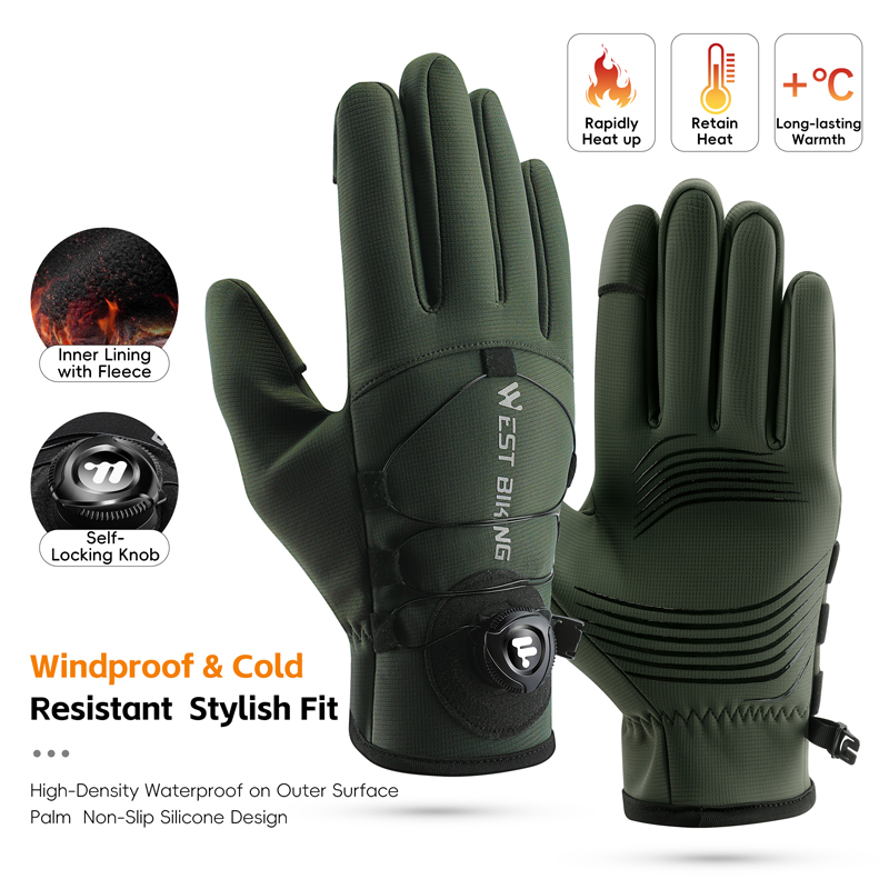 Winter Cycling Commute - Winter Bike Gloves Magnetic Quick Release