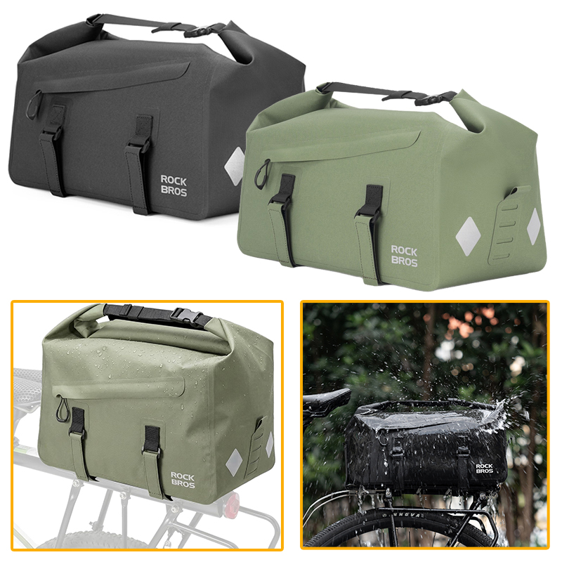 Panniers Waterproof Rear - Bicycle Shelf Bag Expandable 16L Large