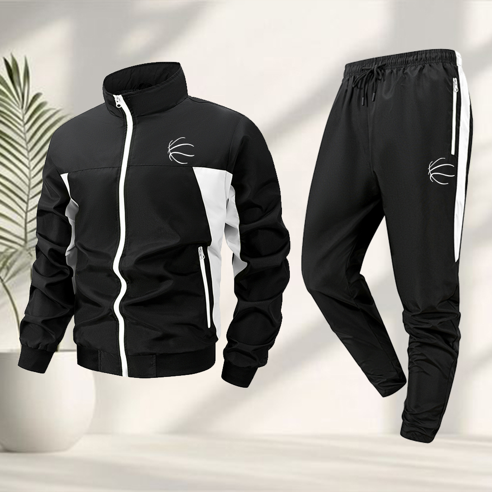 Cycling Commute Jacket - Men's Creative Basketball Striped Casual Sports