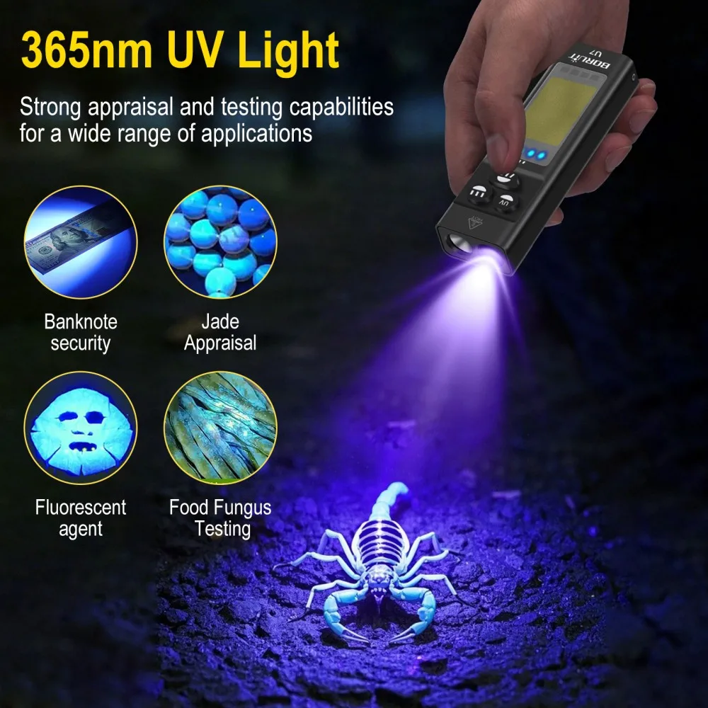 BORUiT U7 UV LED EDC Flashligh - Cycling To Work review and price