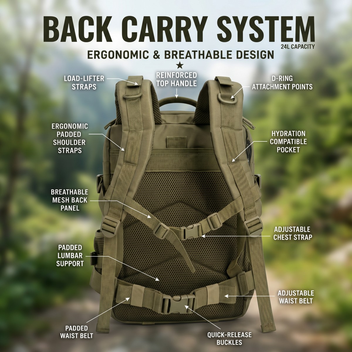 24L Molle Tactical Backpack fo - Cycling Commute Distance review and price
