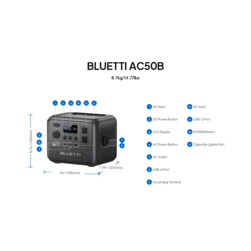 BLUETTI AC50B Portable Power S - Usb Charger Dynamo review and price