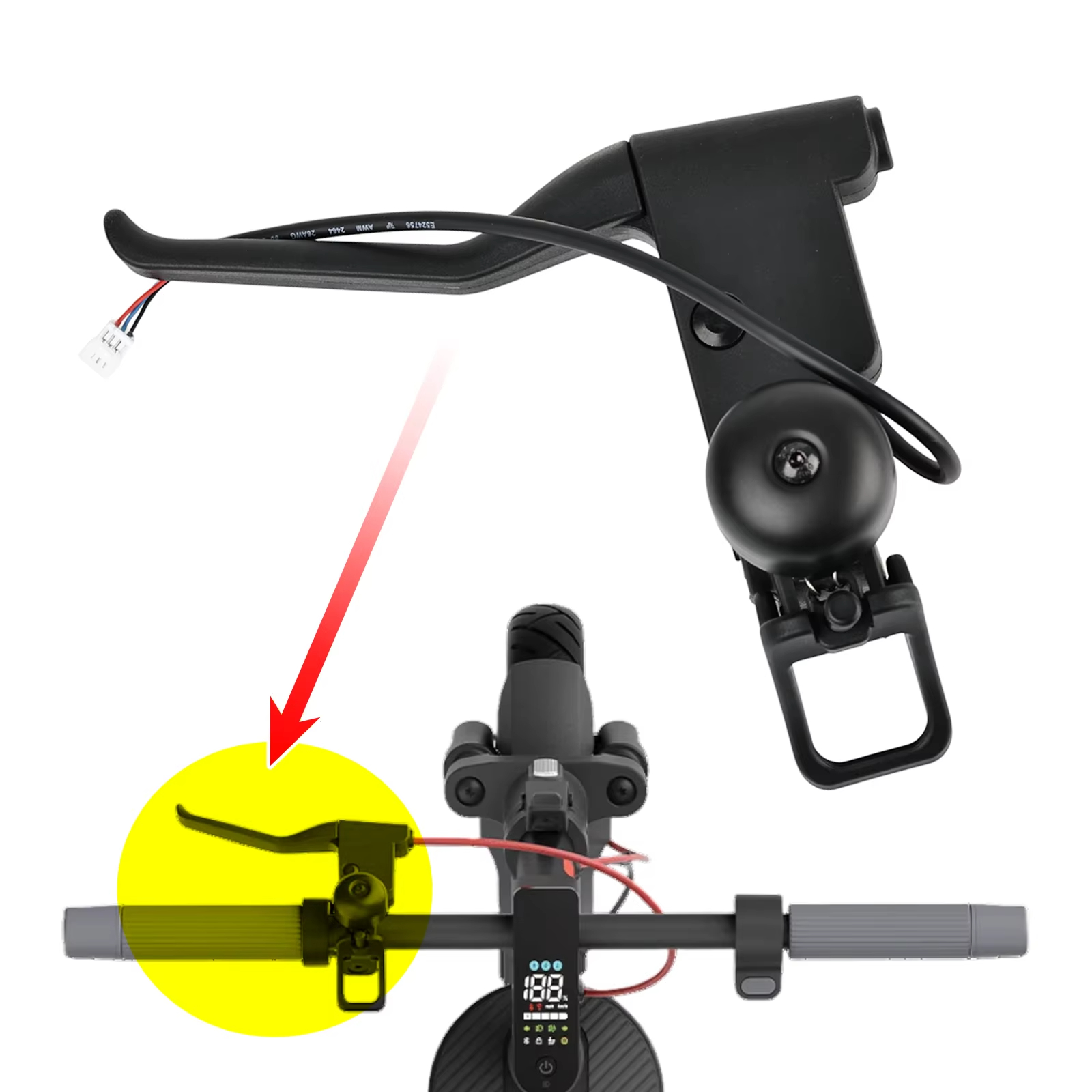 Brake Lever For Xiaomi 5 / 5 M - Bell Handlebar Ring review and price