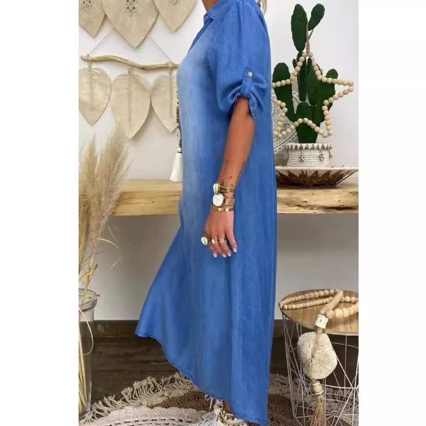 Loose Women's Denim Dress Wash - Cycling Commute Outfit review and price
