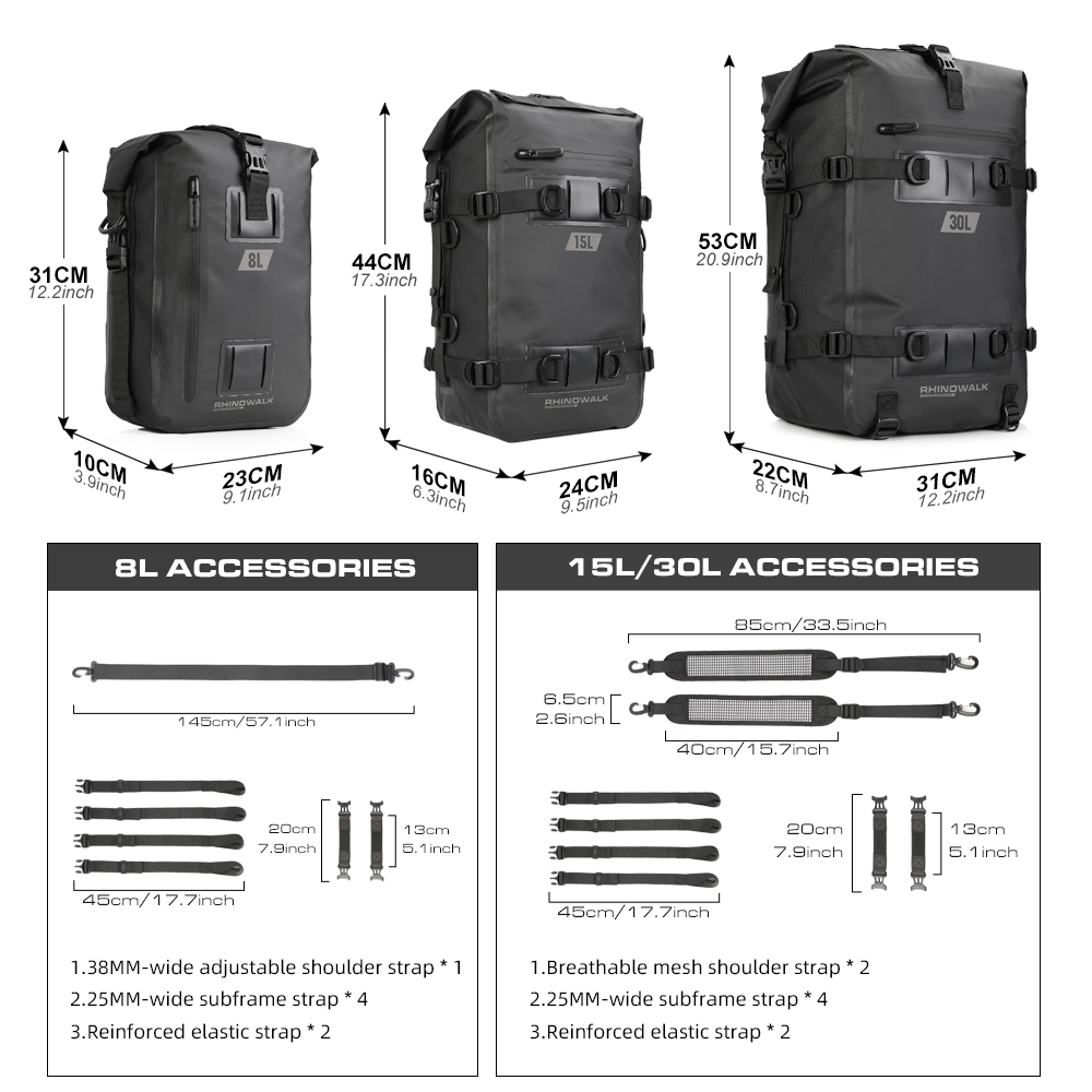 Rhinowalk Motorcycle Box Top P - Panniers Waterproof Rear review and price