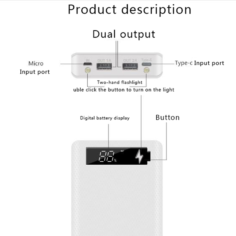 5x18650 Powerbank Portable Pov - Usb Charger Dynamo review and price