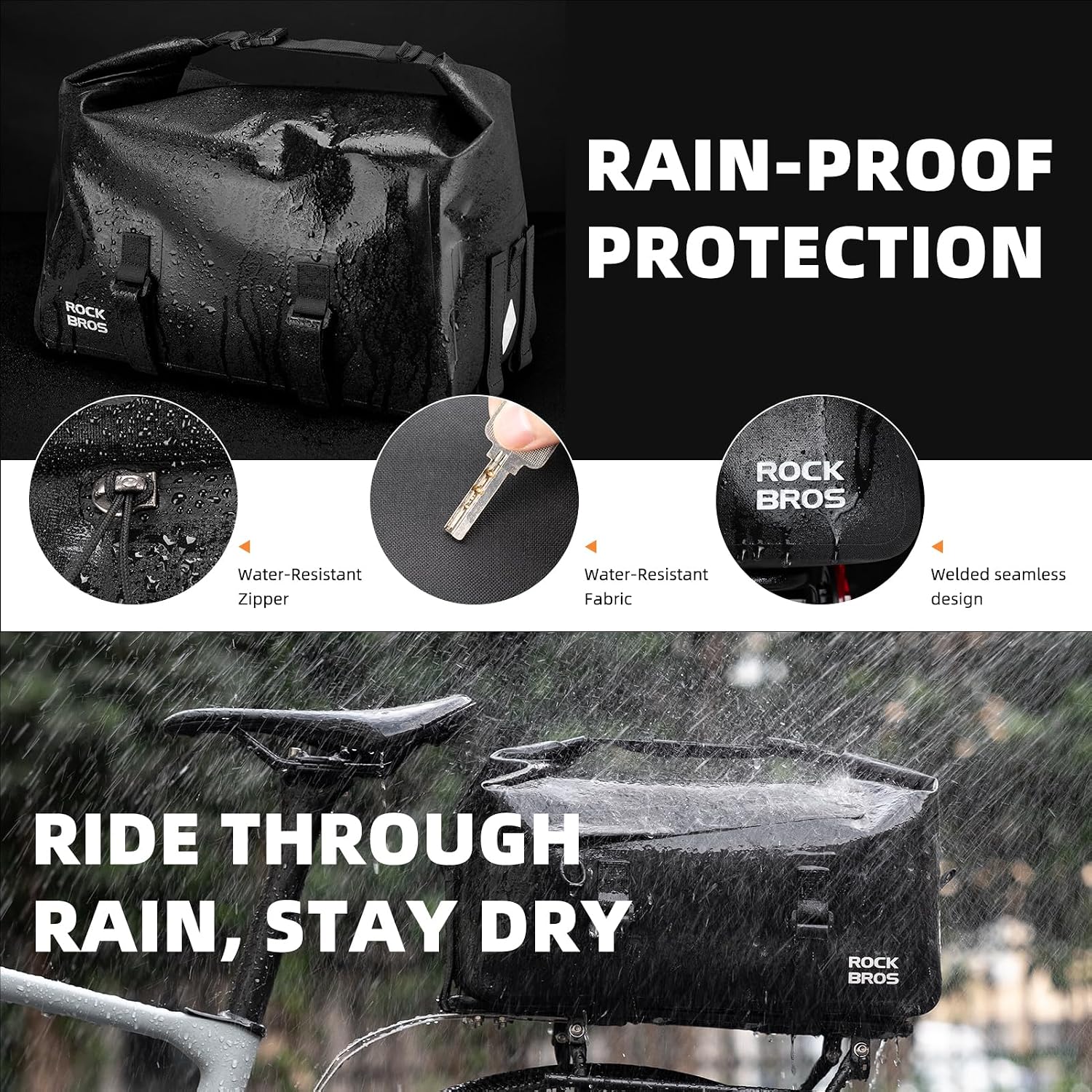 Bicycle Shelf Bag Expandable 1 - Panniers Waterproof Rear review and price